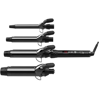 O2 Titanium Ceramic Interchangeable Curling Iron Set 5 pc.